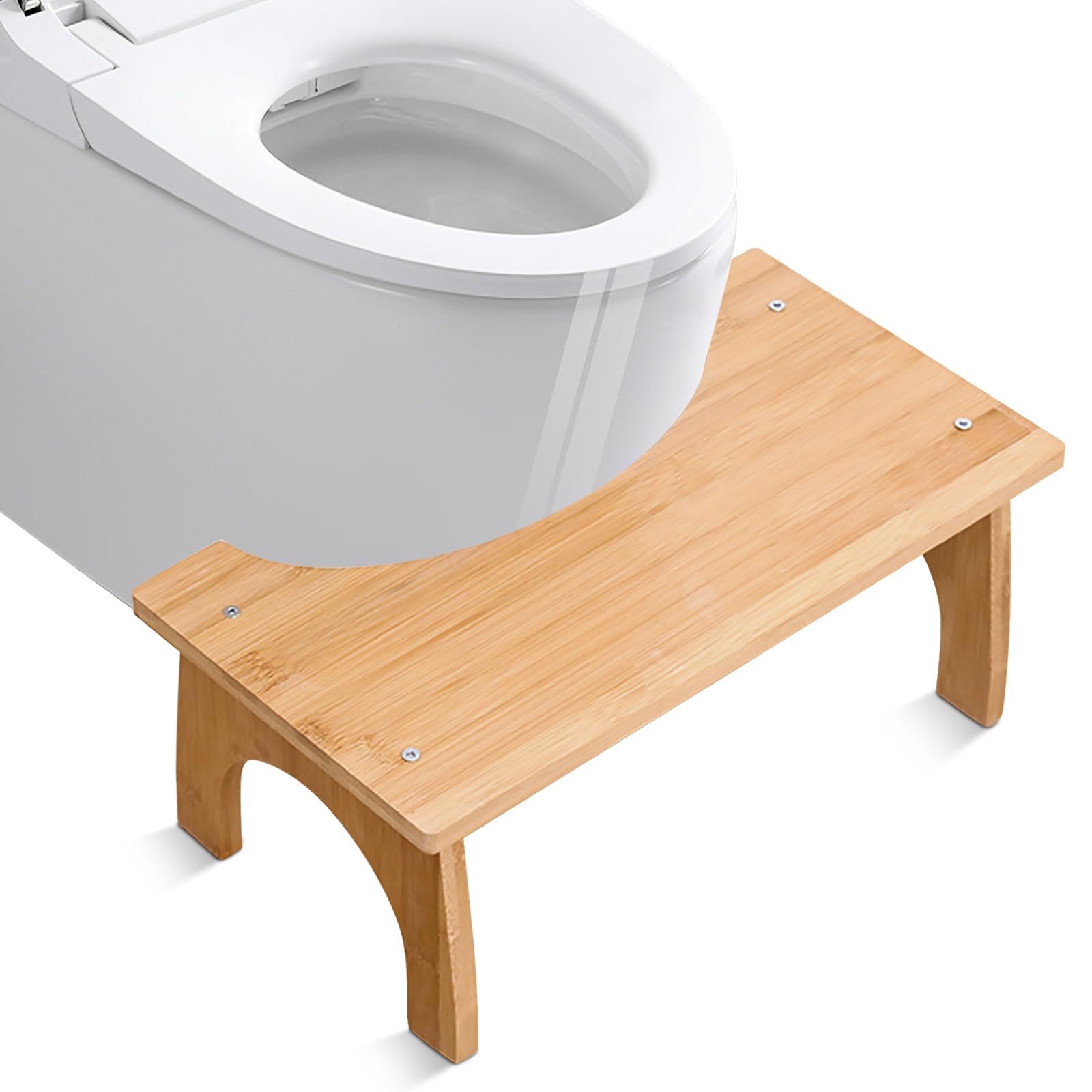 BORDEAG Tabouret De Toilette En Bois, 37*20*17CM, Physiologique, Squatty, Pour Adultes Et Enfants, Anti-Constipation, Contre Flatulences, Bois, Classique