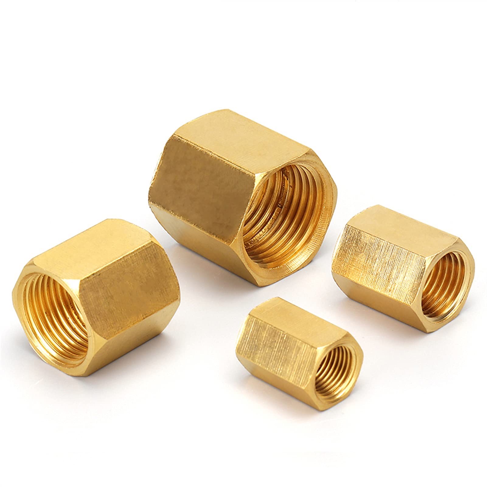 ACCESORIOS DE TUBERIA Acoplamiento de tubos de latón de acoplamiento hexagonal de manguera de cobre, 4pcs hilo femenino BSP Connetor rápido para gas de combustible de agua ( Color : 06 )