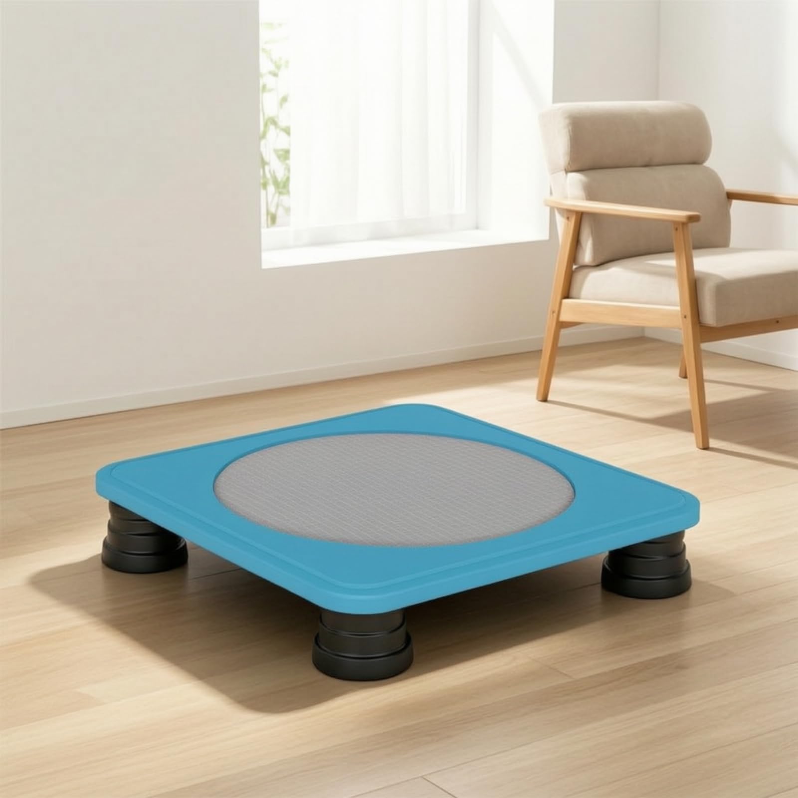 F Fityle Trampolino per Bambini Mini Trampolino per Casa Tappeto Elastico per Attività Fisica Piedini Corti Antiurto in PP Struttura Stabile a Impatto Leggero, Arancione