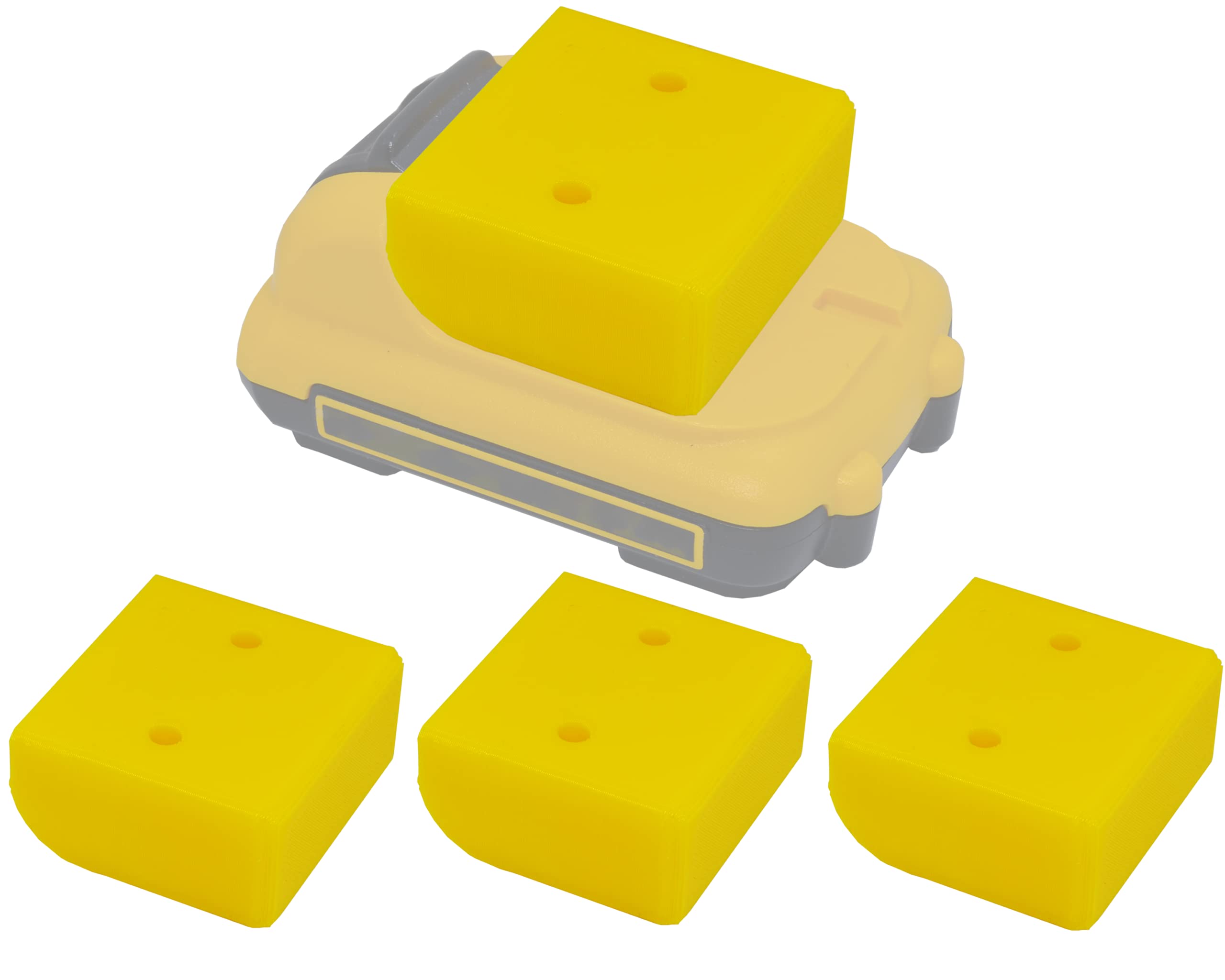 Barnyard Intelligence Games Intel Battery Holder and Cover for Dewalt 12V Max (4-Pack Yellow)