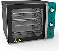 Forno Turbo Convector Elétrico Smart Basic 4 Esteiras Preto e Painel Turquesa FCSB4E - Venâncio 220V
