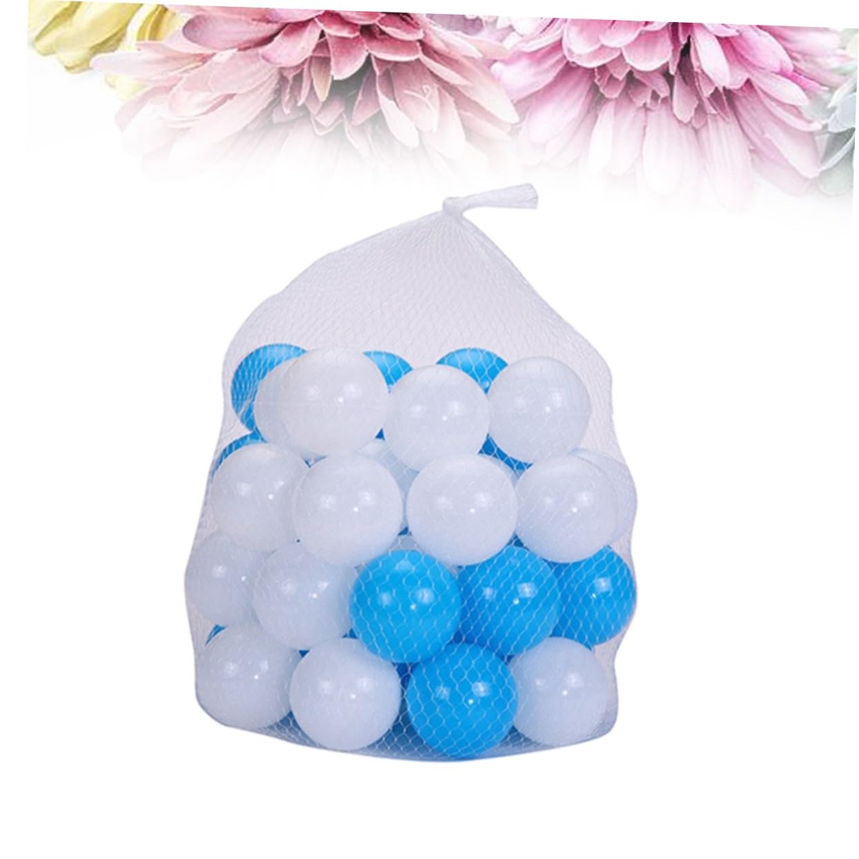 TOYANDONA 50 Piezas Balones De Plástico Resistentes Al Aplastamiento Gruesas Bebés con Bolsa De Malla Juguetes Educativos para Balones De Piscina y