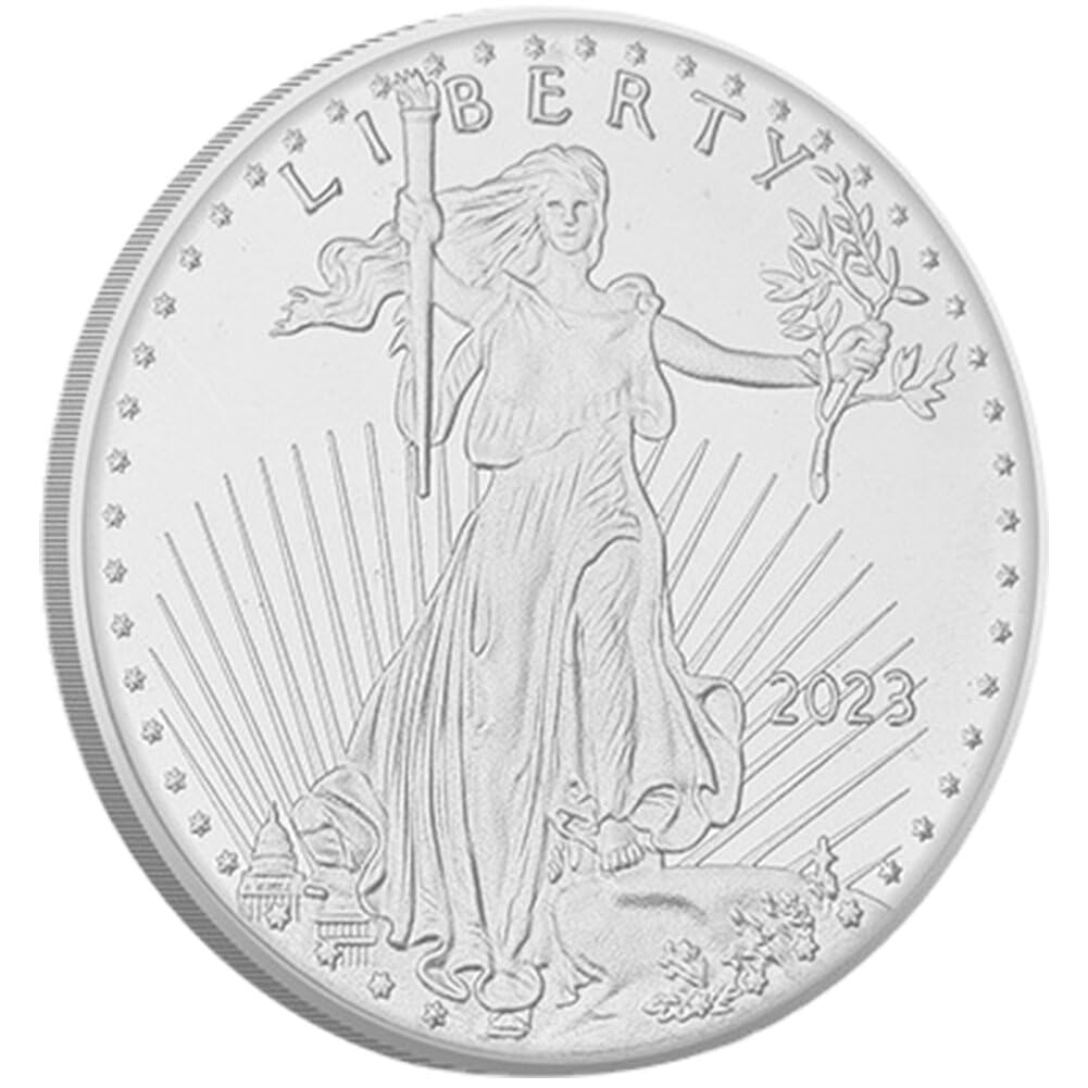 Sanfly Silver Goddess Commemorative Coin Medal Coin Eagle Ocean Souvenir Metal Wishing Coin Decoration Crafts Business Gift