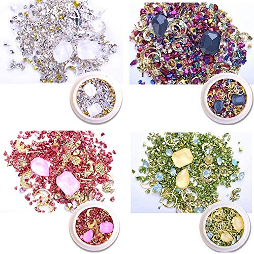 6 Boxen Diamanten Edelsteine Kristall Nail Art Strass Glitzer DIY Dekoration Nagel Juwelen Dekoration – Bild 3