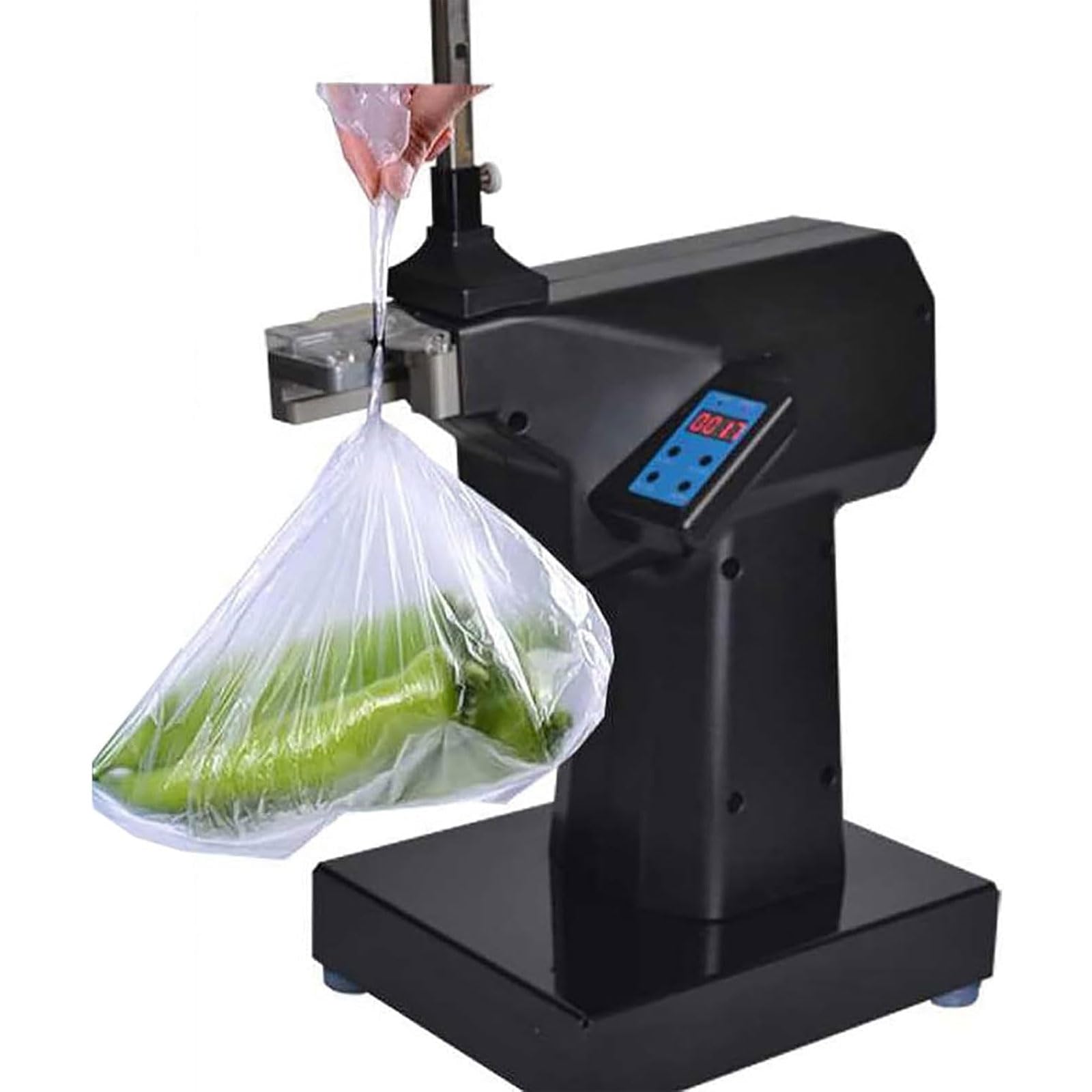 Selladora Automática De Cuello De Bolsas De Plástico De 200 W, Envasadora De Bolsas Enrollables para Frutas Y Verduras con 6000 Clavos De Sellado En Forma De U