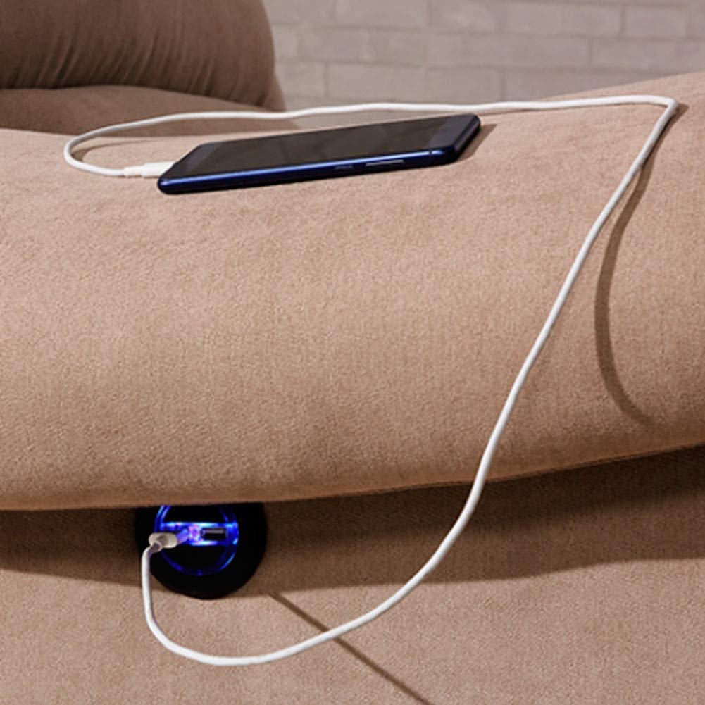 Pulsante poltrona reclinabile, interruttore di controllo manuale del divano,pulsante divano elettrico con interfaccia USB, adatto per divani elettrici, poltrone massaggianti e altre poltrone elevabili