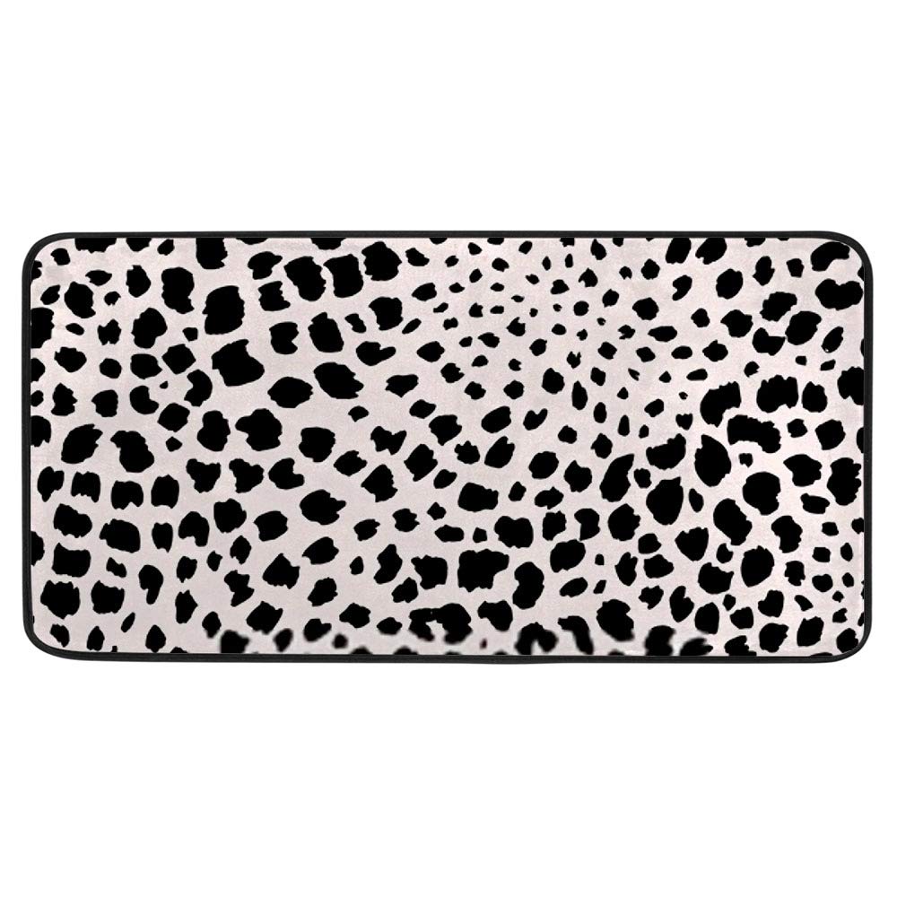 Tapis de cuisine antidérapant lavable motif jaguar en polyester