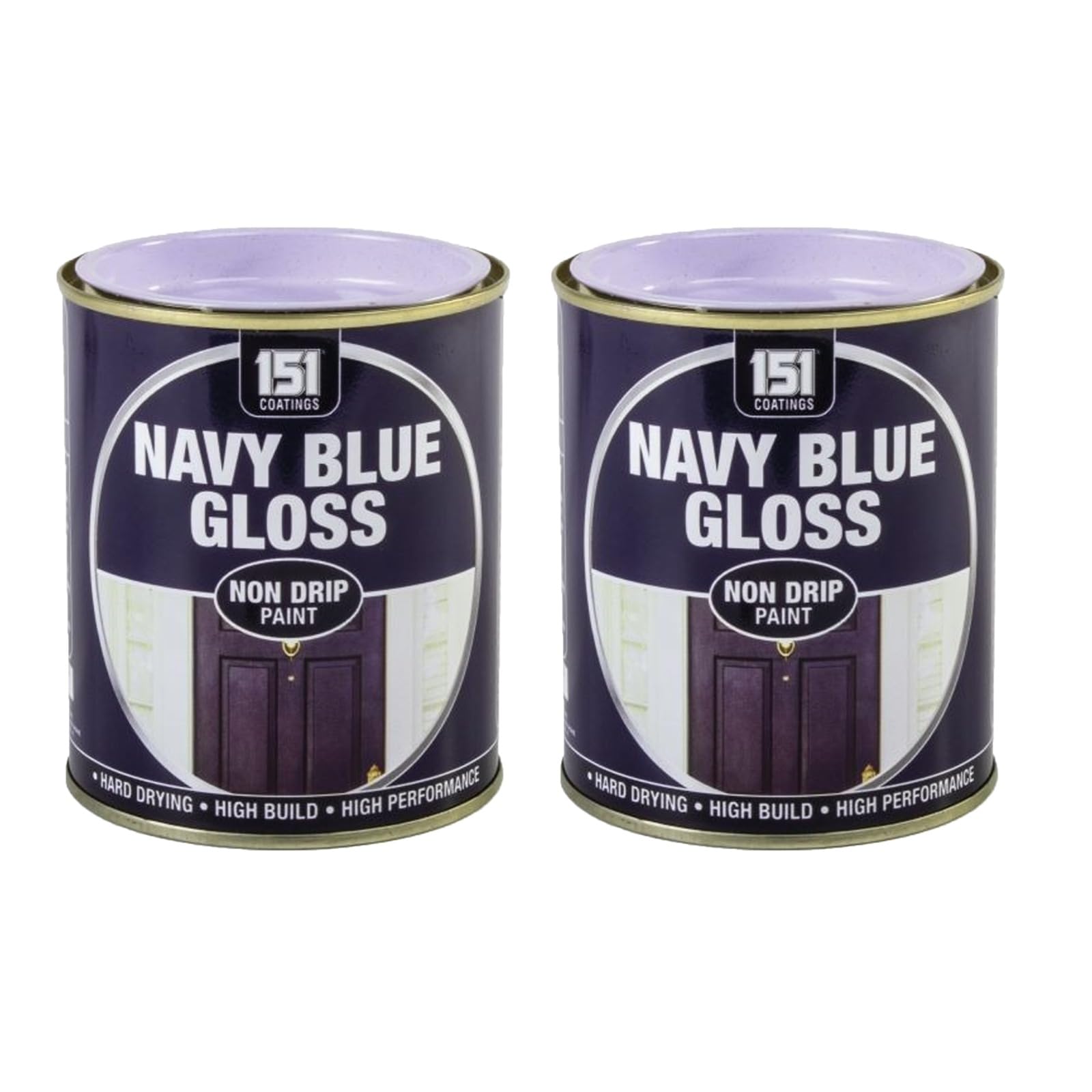 Ysamax 2Pcs Navy Blue Gloss Non-Drip Paint, Fast-Drying Formula, Uv And Weather-Resistant, Long-Lasting Appeal, Perfect For Both Interior And Exterior, (2Pcs)
