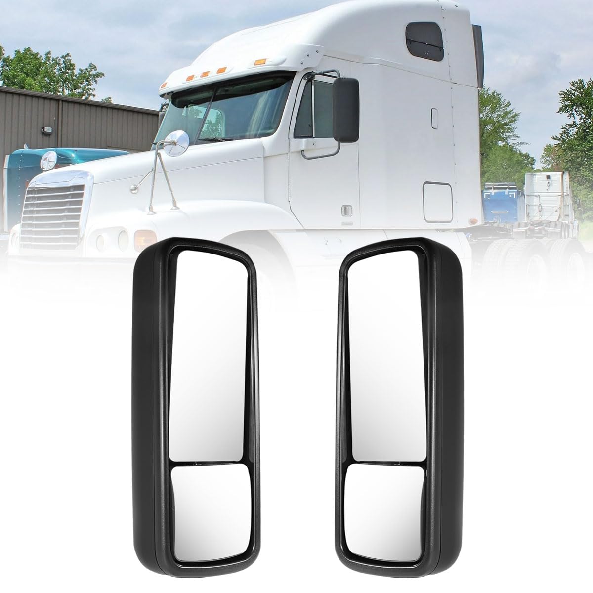 Freightliner Columbia Century Mirror Black with Heating Door Mirror Left Driver Side Fit for 1996-2010 Freightliner Century Columbia Trucks