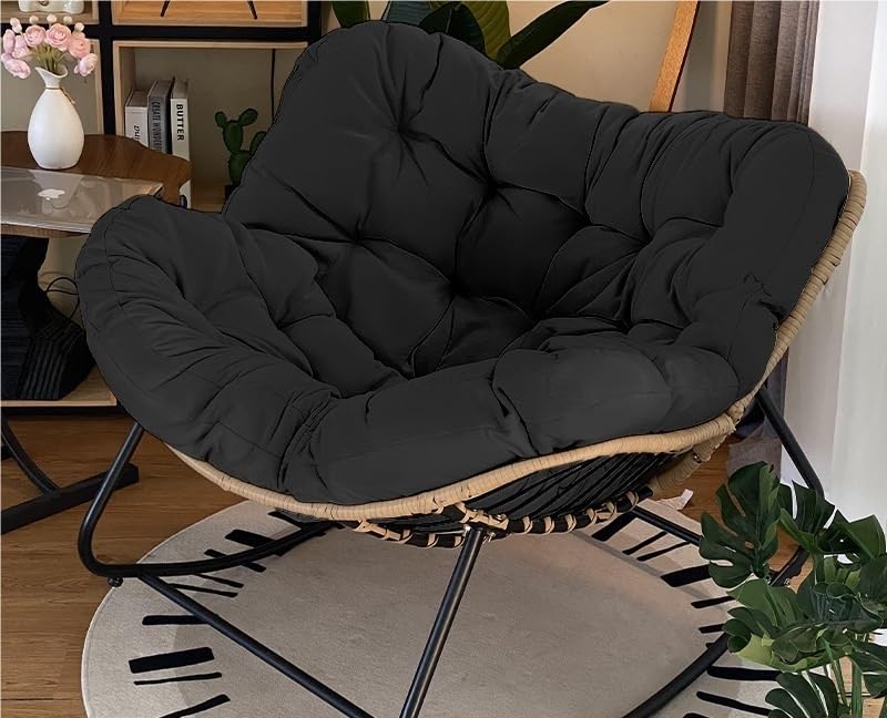 Mecedora for exteriores, mecedora tipo huevo for patio, silla Papasan for interiores, sillón de mimbre de ratán, silla real...