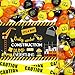 Construction Baby Shower Decorations Yellow Orange Under Construction Party Balloon Garland Kit Dump Truck Baby Shower Decors with Excavator Birthday Backdrop Caution Tape for Construction Theme Party