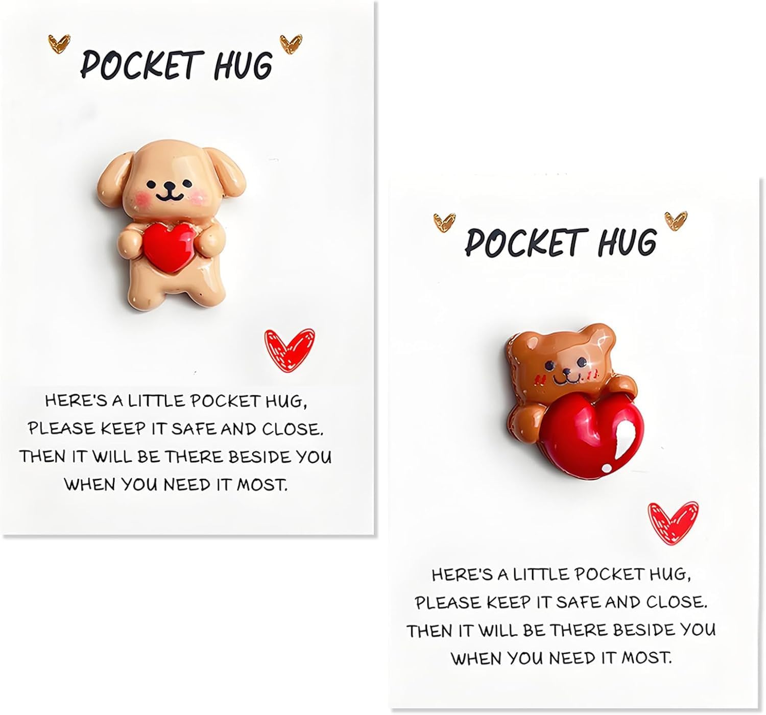 Minwegi Multicolored Pocket Hug - Cute Bear & Dog Keychain For Emotional Expression, Friendship Gift With Lovely Animal Design, Durable Mini Pendant For Everyday Carry