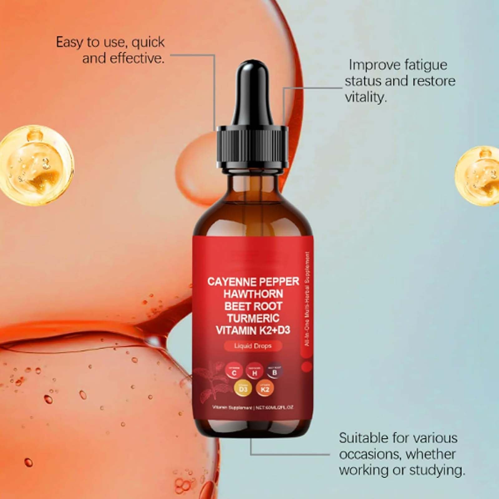 Aeluro Cayenne Drops, Aeluro Cayenne Pepper Extract Liquid, Aeluro Cayenne Pepper Liquid, Aeluro Cayenne Pepper Drops (3)