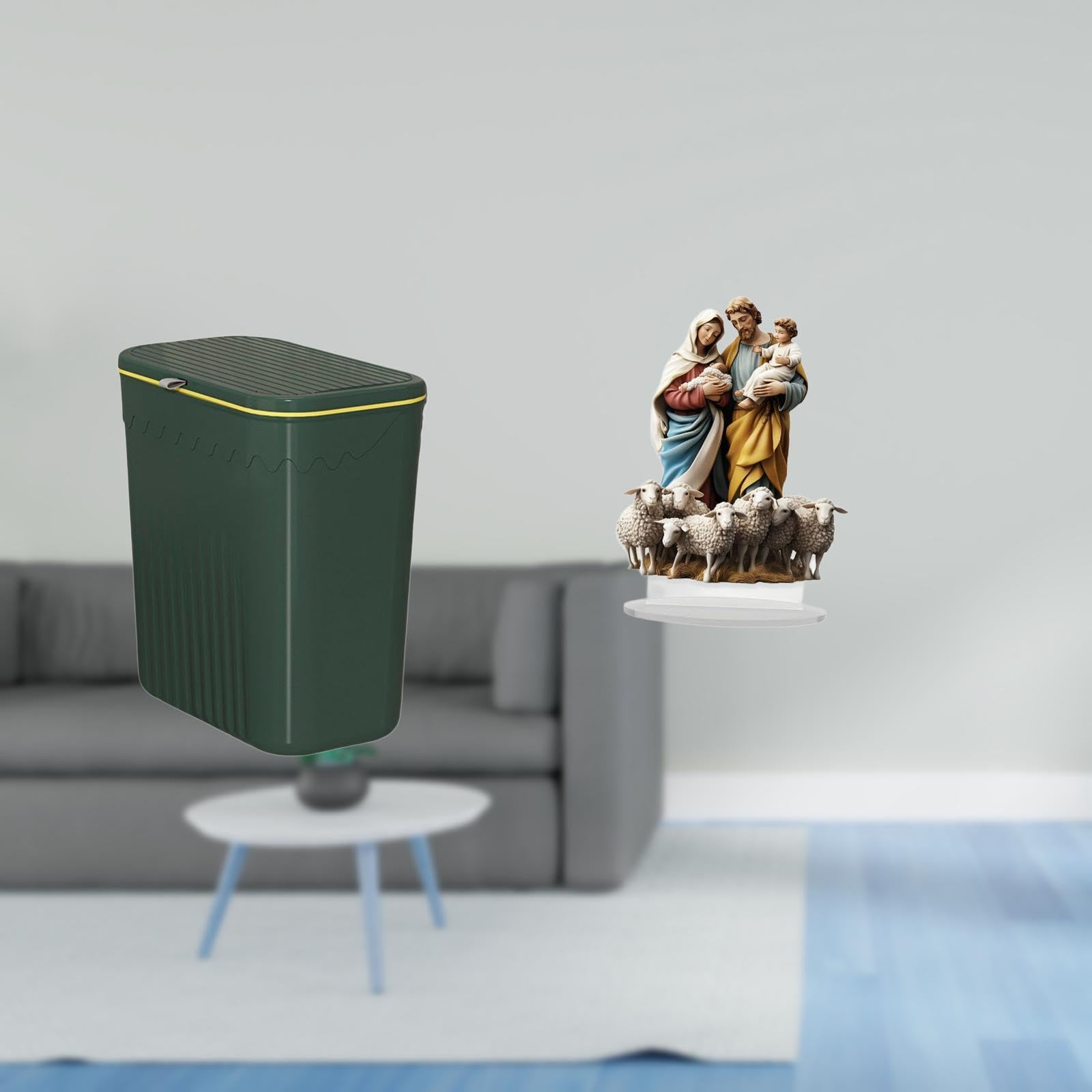 Enakshi® Space Saving Kitchen Trash Can Basket for Toilet Craft Room with 2D Acrylic Desktop Decor DIY Unique Tabletop Ornament Holiday Home Decor-image-37