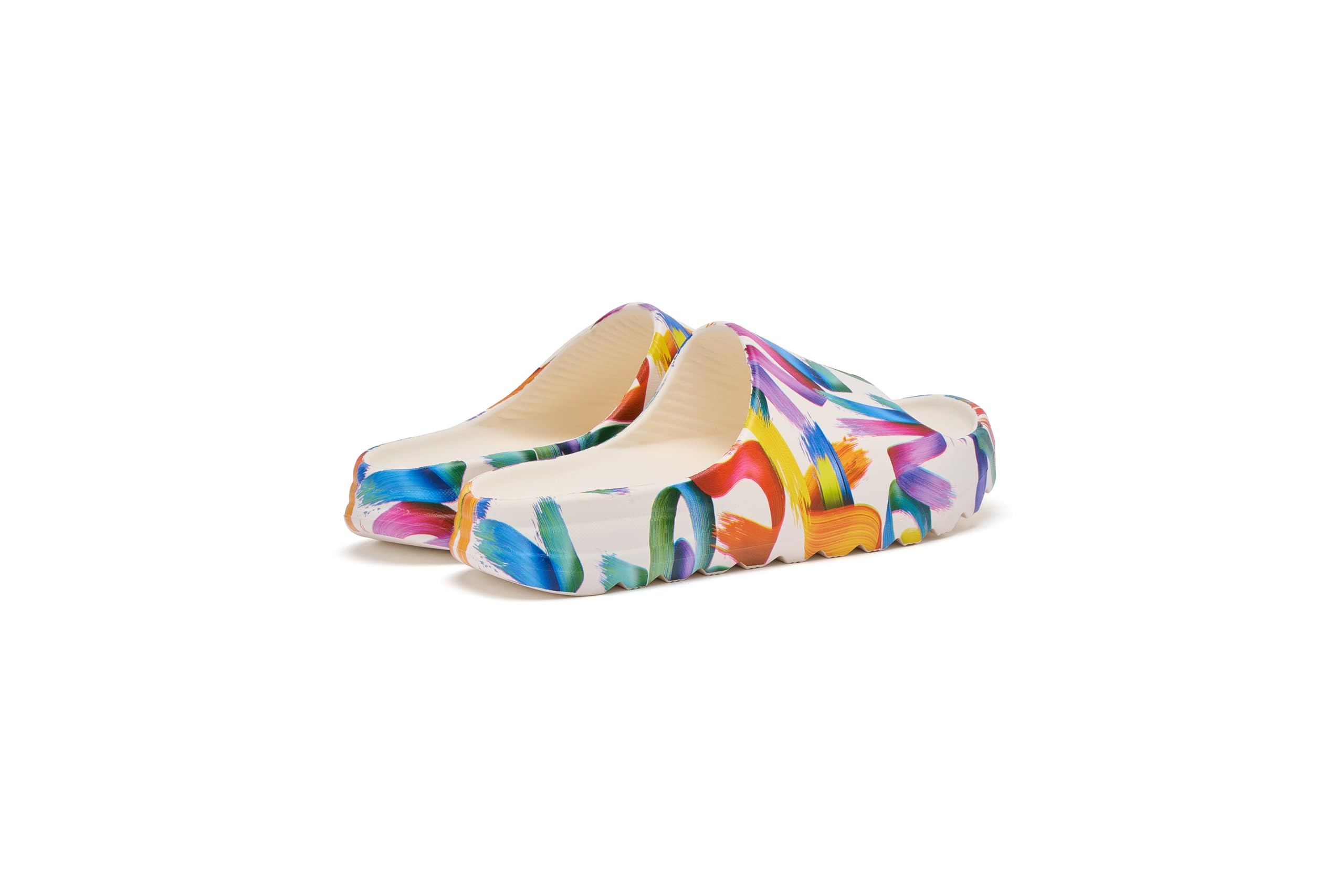 Chaussures de Bain Femmes Mules Douche Pantoufles Sabots Plates Larges Sandales d'Été Claquettes