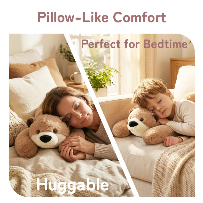 Image of Niuniu Daddy Weighted Otter Stuffed Animal for Kids & Adults, 20 Inch 3.3lb Large Plush Toy with Soft Fur, Weighted Plushies Pillow for Sensory Calm, Huggable Gift for Everyday Comfort