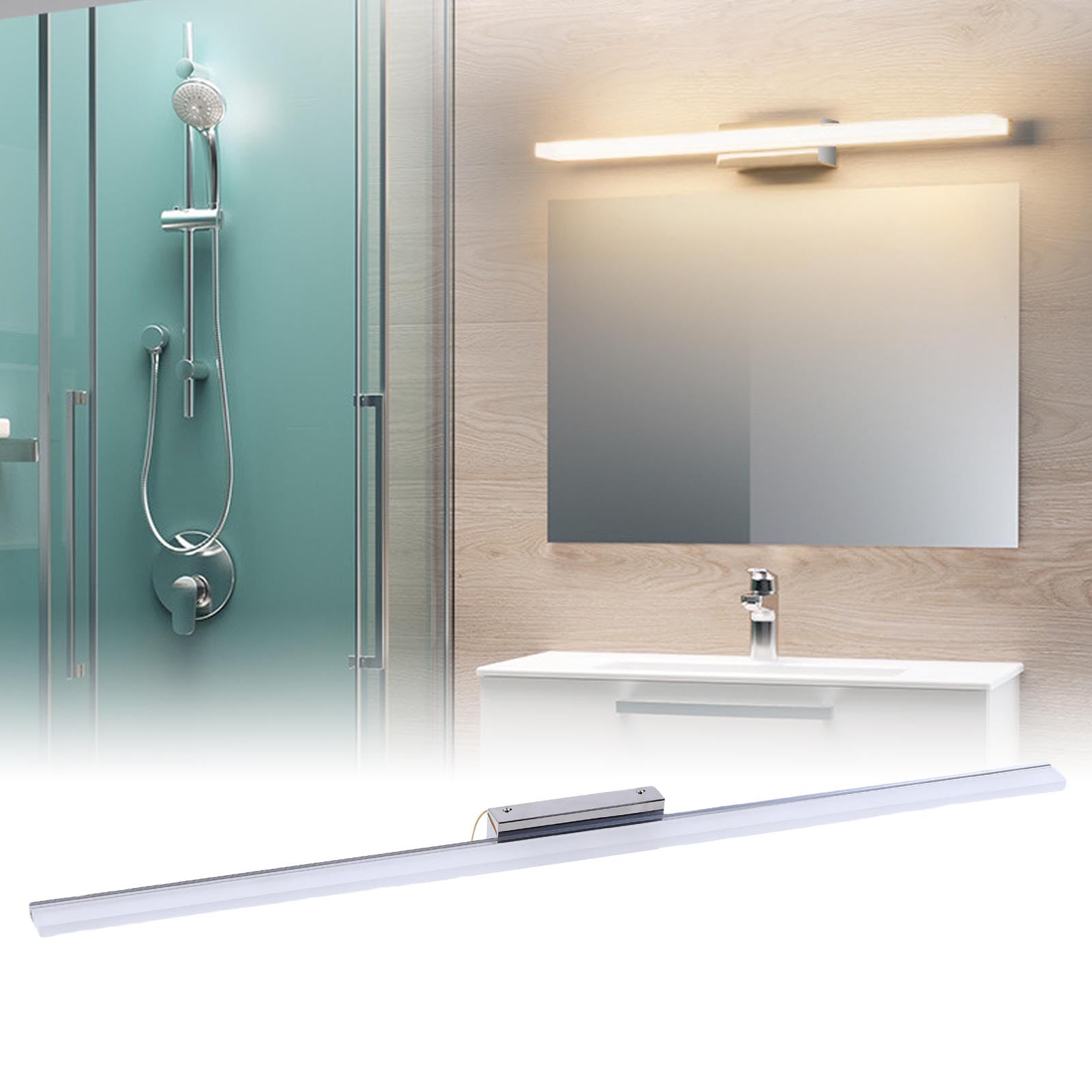 Lampada da Toeletta Moderna, Lampada da Bagno Dimmerabile Resistente All'acqua SUS Sopra lo Specchio, Lampada da Bagno a LED Antiappannamento con 3 Temperature di Colore