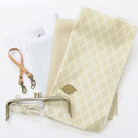Amazon 手作り工房 My Mama 二口がま口 ポーチキット 手作りキット ベージュ 手芸キット 通販