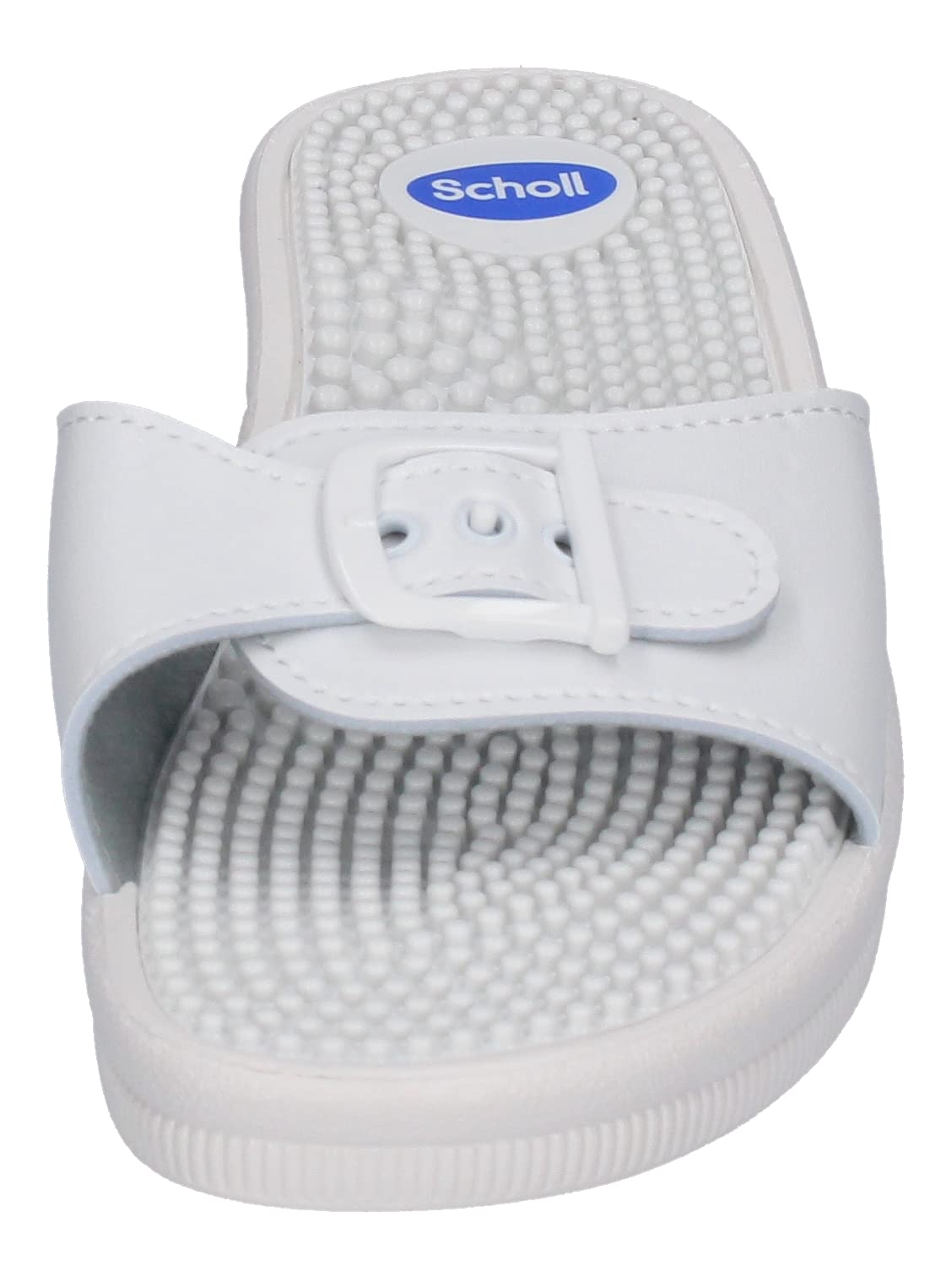 Scholl New Massage, Sandal Donna, Bianco, 38 EU
