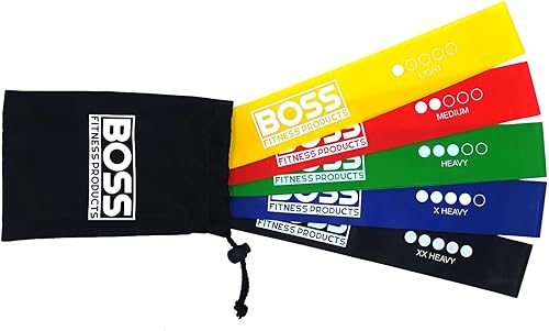 Juego de 5 bandas de ejercicio de resistencia con bolsa de transporte