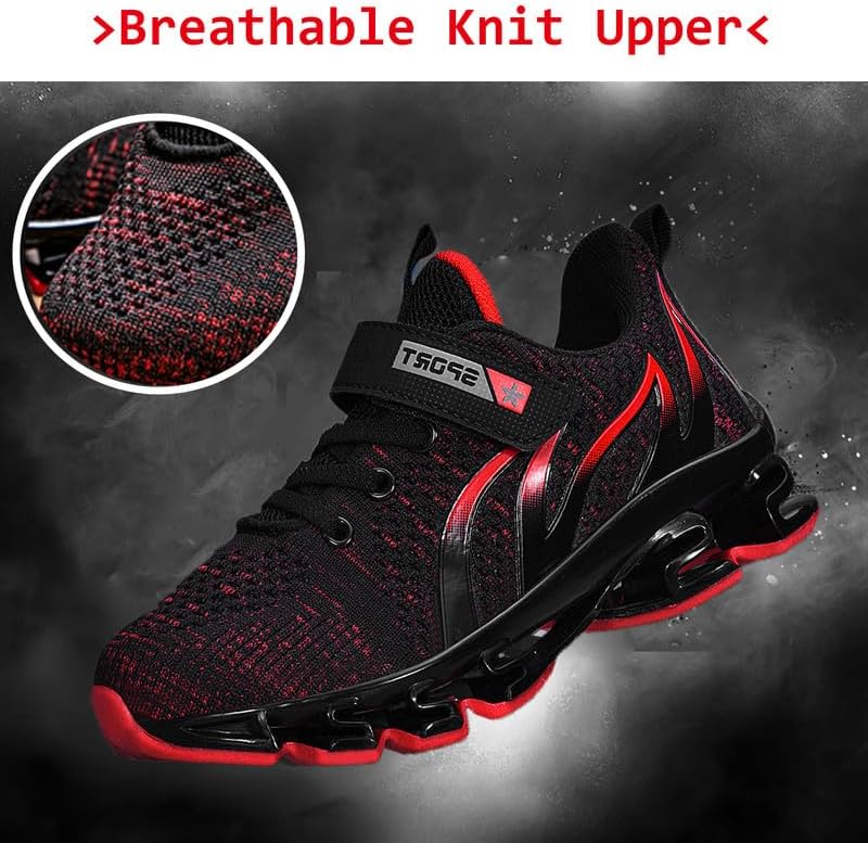 Boys Running Shoes Boys Tennis Shoes Kids Sneakers Running Shoes for Kids Boys Sneakers Athletic Lightweight Sports Running Walking Shoes for Teenager (Little Kid/Big Kid) - Image 3