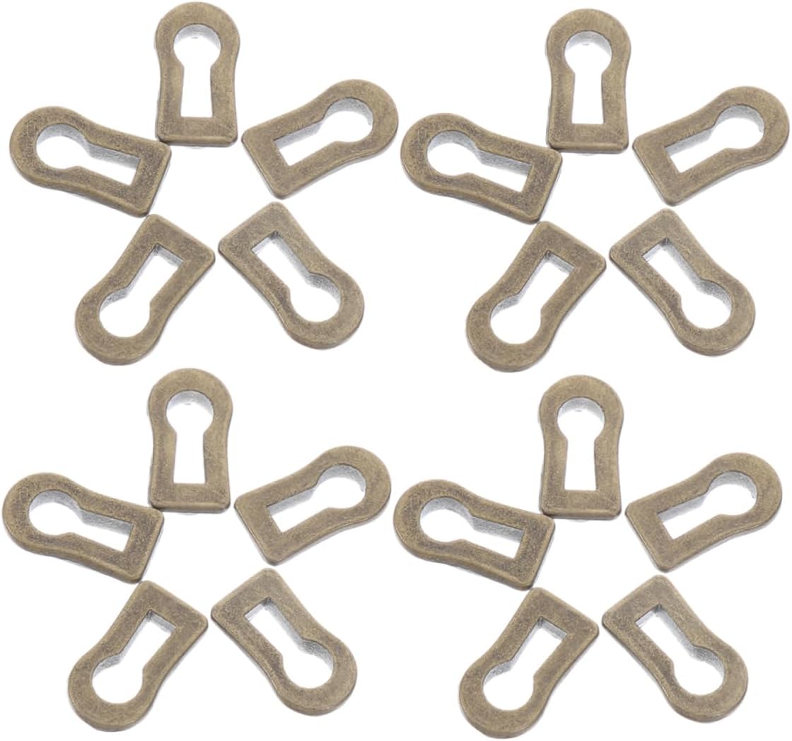 20Pcs Antique Keyhole Covers Decorative Zinc Alloy Keyhole Inserts for Dresser Furniture Vintage Style Keyhole Protectors Elegant Design for Seamless Aesthetic Enhancement