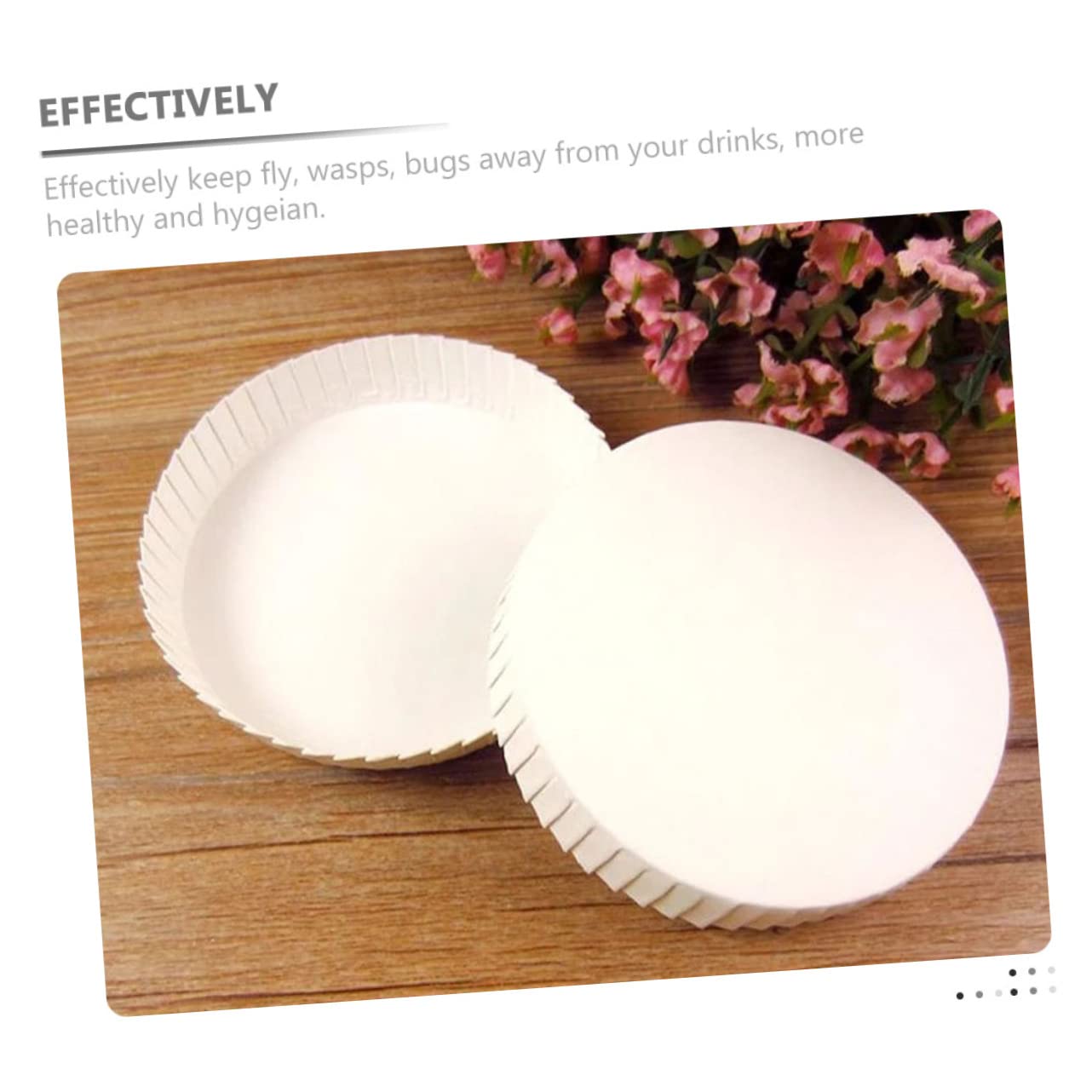 BCOATH 150pcs Cup Covers for Drinks Paper Tea Cup Lids Sealing Paper Lid for Ktv Restaurant