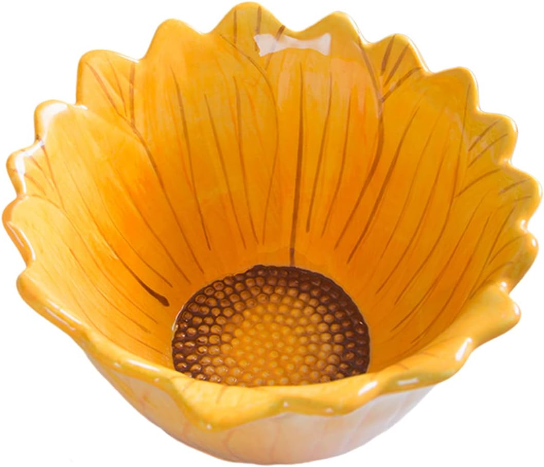 6-Inch Candy Bowl, Sunflower-Shaped Snack Bowl.
