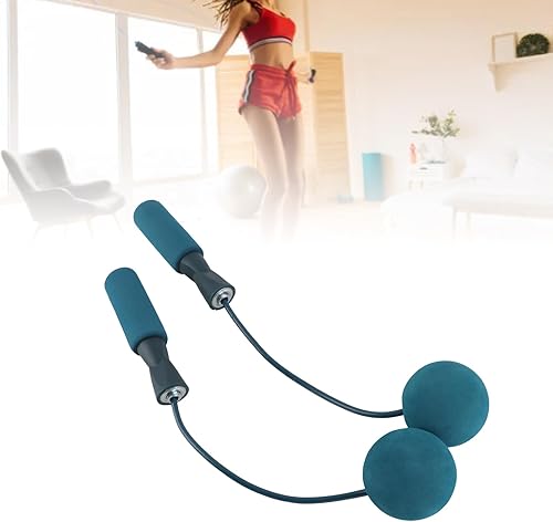 Miniatura 3 de Cuerda de saltar silenciosa inalámbrica de 2.6 in, asas de silicona, cuerda de saltar ponderada, diseño de doble rodamiento para ejercicio deportivo