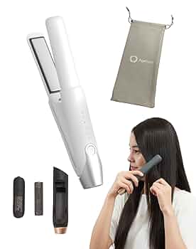 【新品未開封品】2WAYヘアアイロン 220℃ テフロン加工 Amazon | ヘアアイロン コードレス 2WAY カール/ストレートス