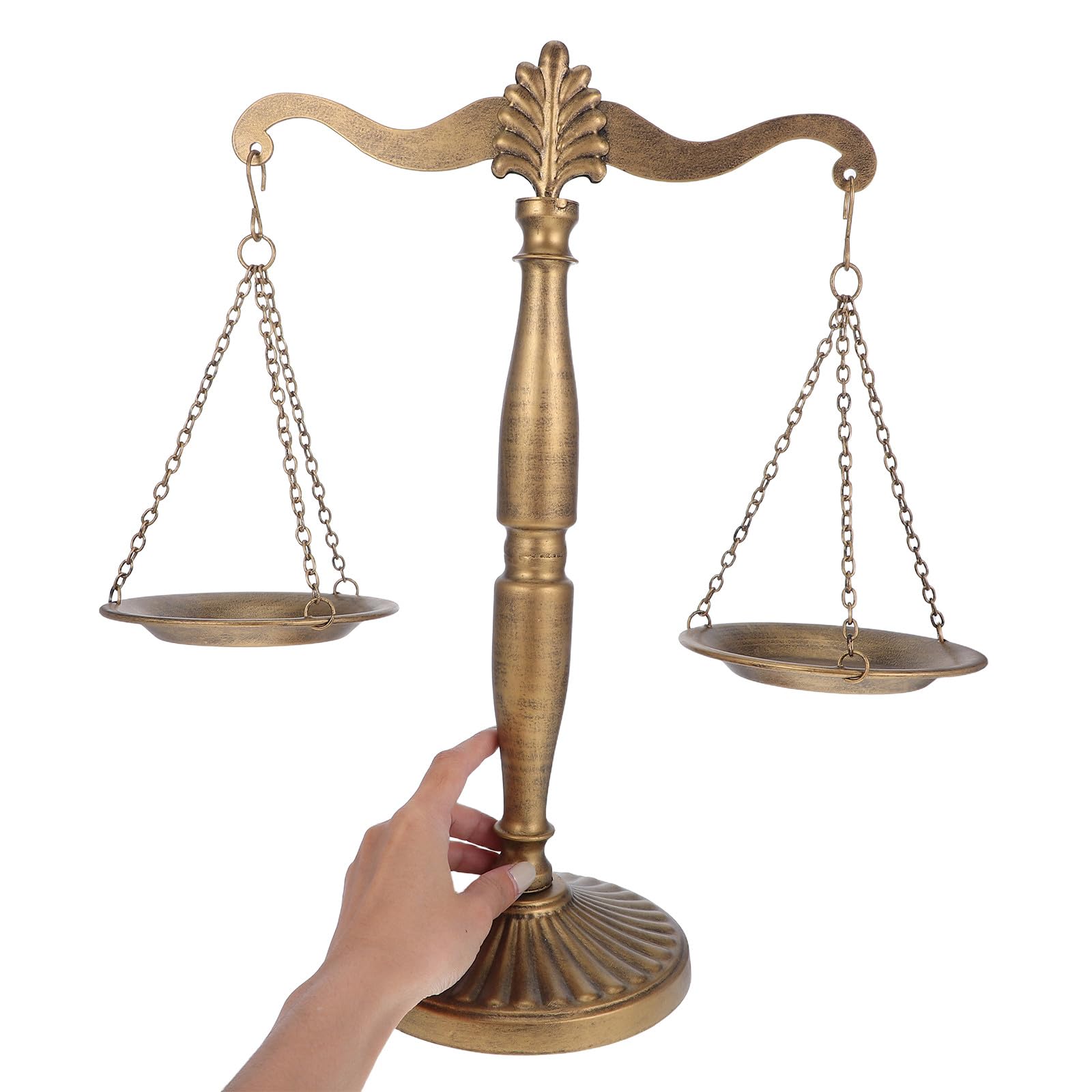 SHINEOFI Vintage Schreibtischskulptur aus Gusseisen Schwingende Metall Waage Handgefertigte Eisenfigur als Büro und Wohnaccessoire