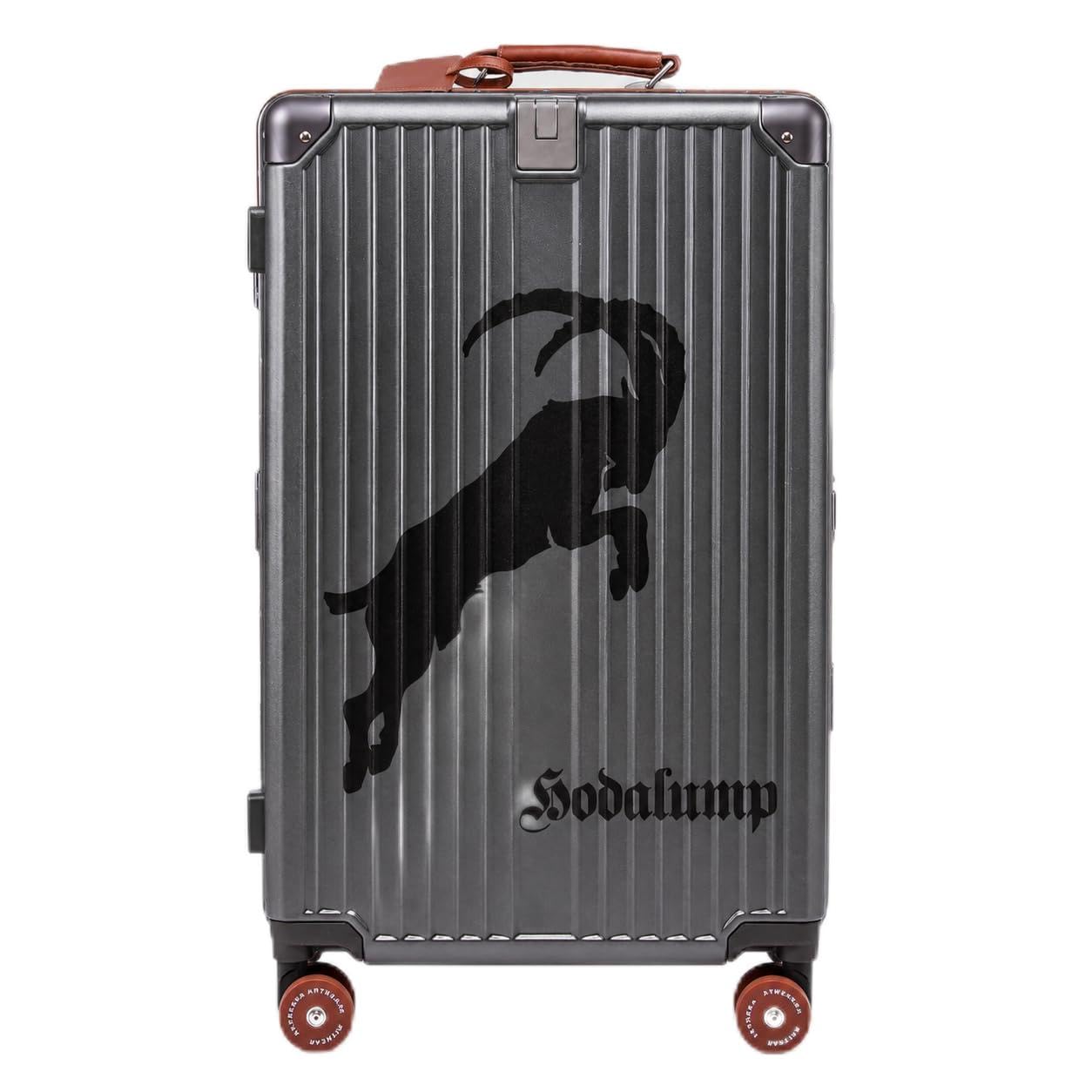 hodalump - Reisekoffer 95L, Hartschalen-Trolley mit Rollen, Zahlenschloss, Getränkehalter & Taschenhalter, Leichter Rollkoffer, großer Reise Trolley für Urlaub & Business