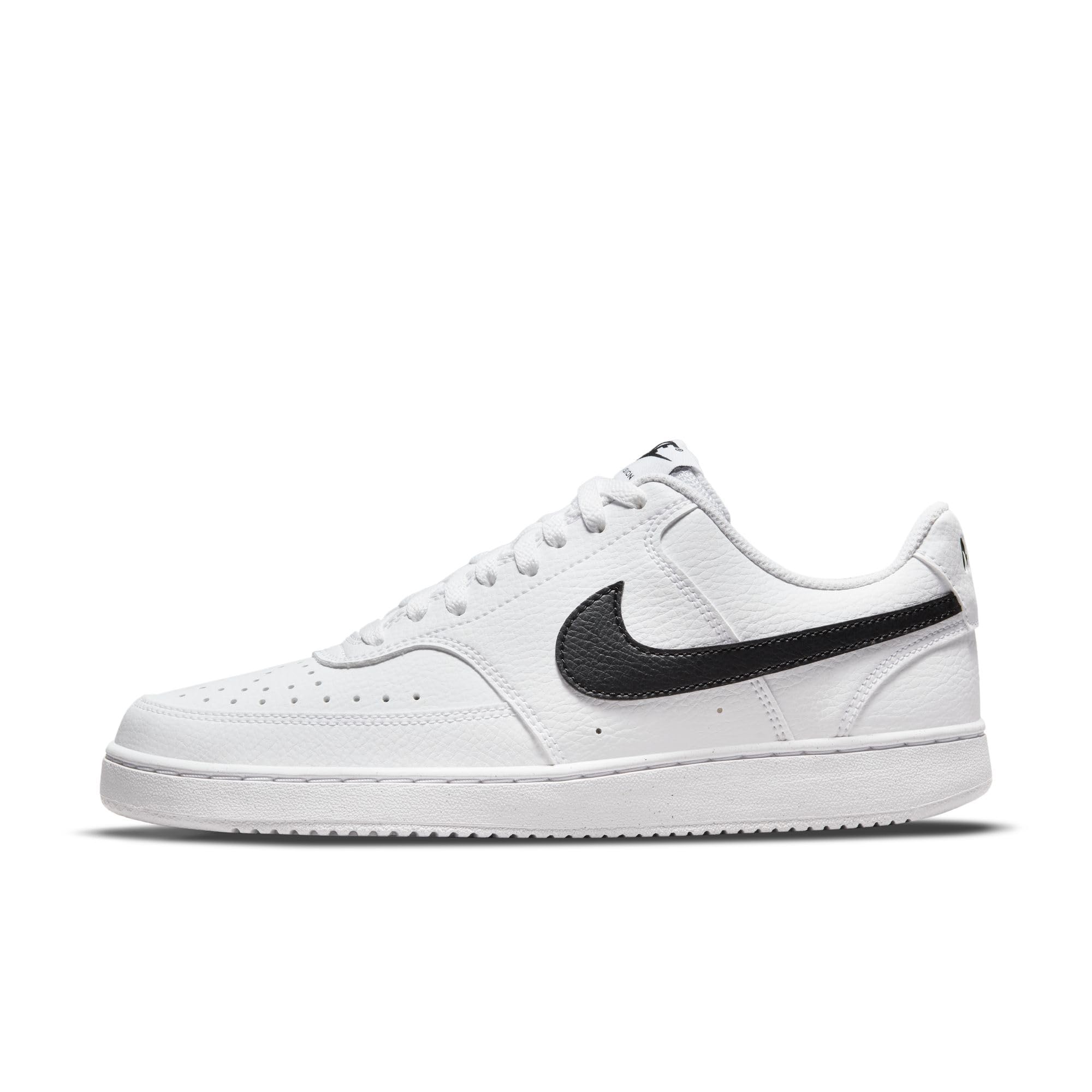 Nike Women's White/Black Court Vision Low Next Nature Sneakers Dh3158-101 Cm