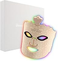 ANGAUSS 7 Color LED Face Mask Red Light Therapy - Rechargeable Cordless Device for Wrinkle Reduction, Anti-Aging & Glowing Skin, Gray