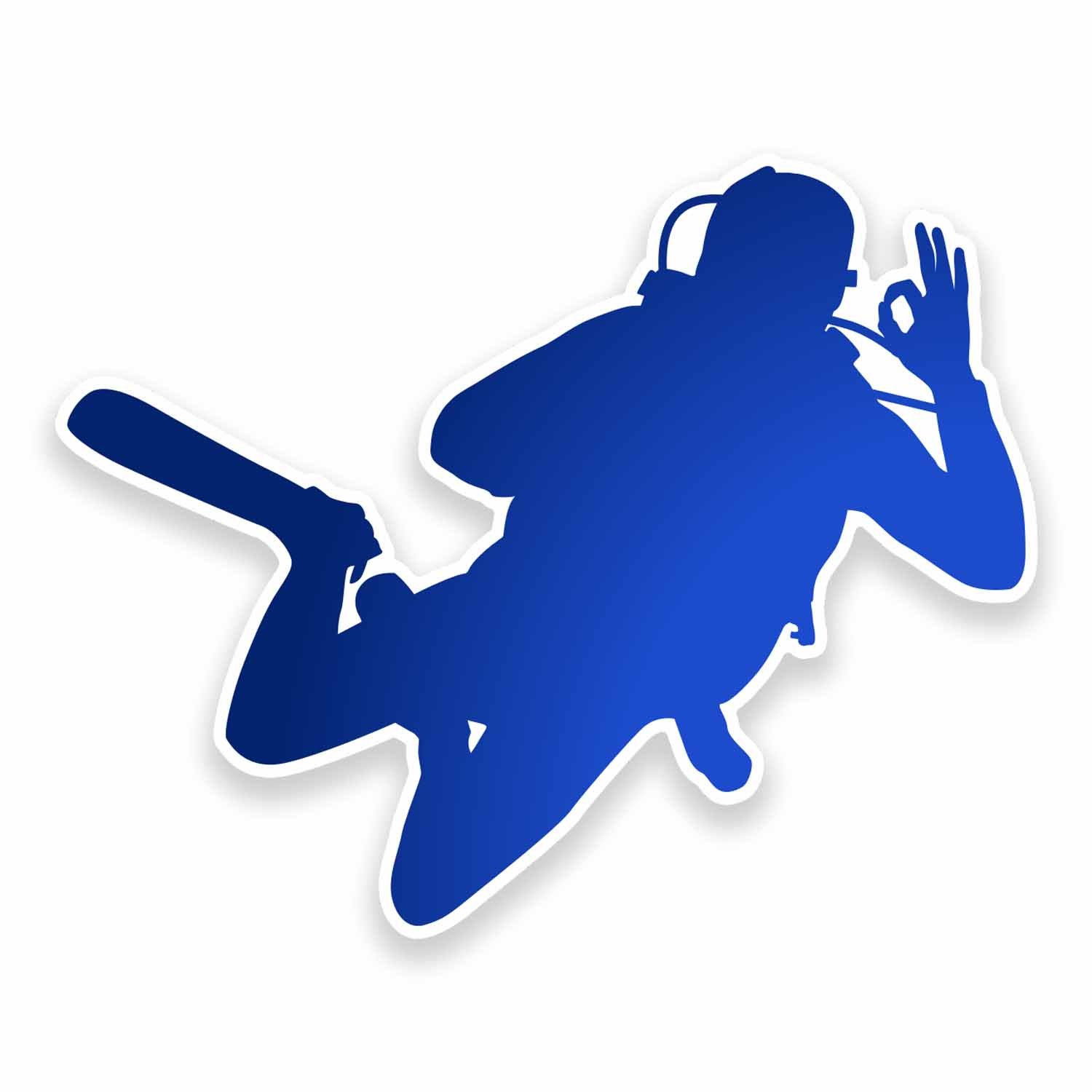 Destinationvinyl Multi 2 X 10Cm Scuba Diver Vinyl Decal Sticker Laptop Diving Fun Club Padi Dive #9630 (10Cm Wide X 8Cm High)