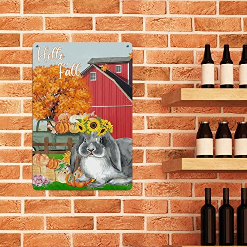 Décoration murale en métal vintage de style ferme avec citrouille