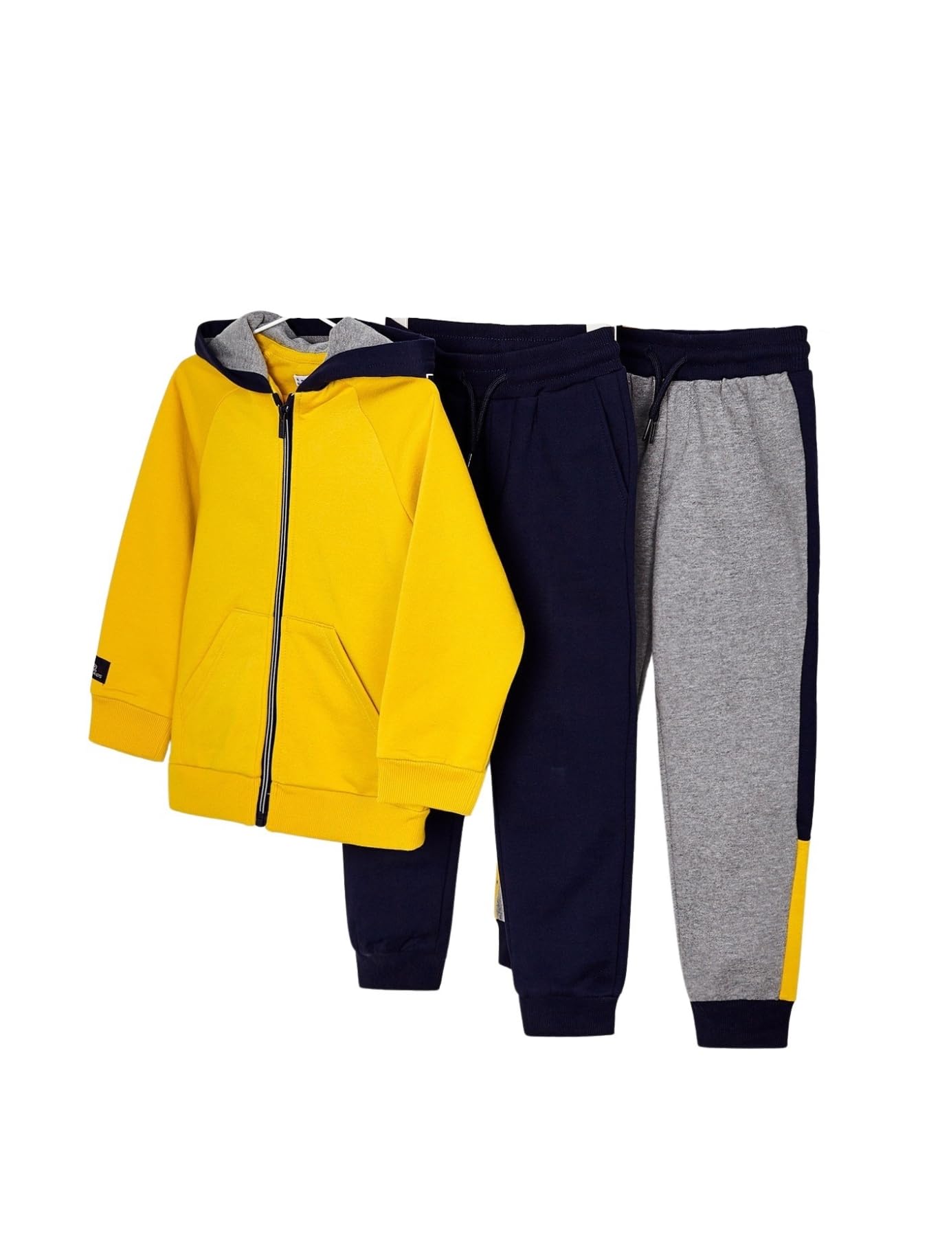 Mayoral Basic Plush 2 Pants Tracksuit for Boys Mustard