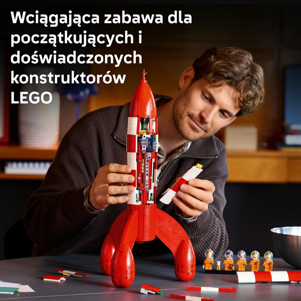 LEGO Ideas Tintin® i rakieta na Księżyc 21367 | Model rakiety, zestaw dla dorosłych, prezent dla fana Tintina, 1283 elementy