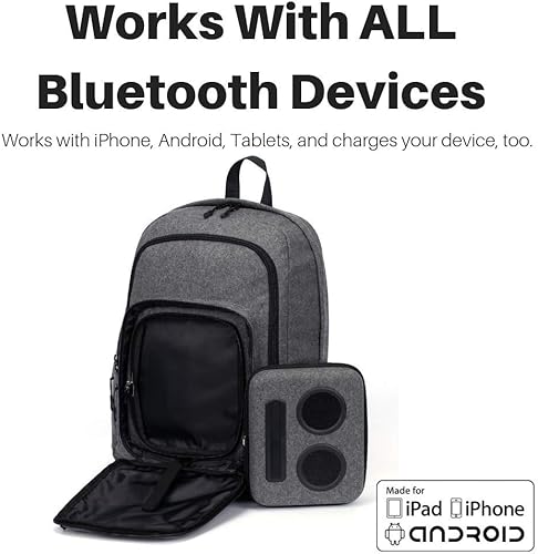 Miniatura 5 de Super Real Business Mochila con altavoz Bluetooth con altavoces de 20 vatios y subwoofer para fiestas/festivales/playa. Recargable, funciona con