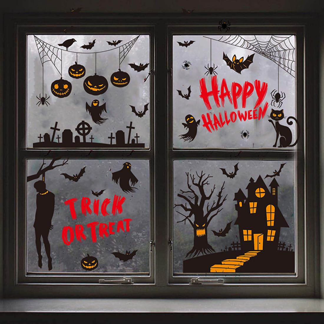 Autocollants Pour Fenêtre | Film Pour Fenêtre | Halloween | Décoration D' Halloween | 7