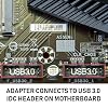 LINKUP - [Active Chip USB 3.0 (3.2 Gen 1) Internal IDC 20 Pin Motherboard Header to A-Key (Type-E) 20 Pin Female Converter for Type C Panel Mount Adapter