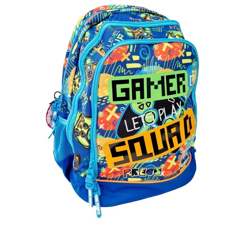 Tinta Unita Zaino Scuola Young People Boy Gamer + omaggio pallone da calcio elementare