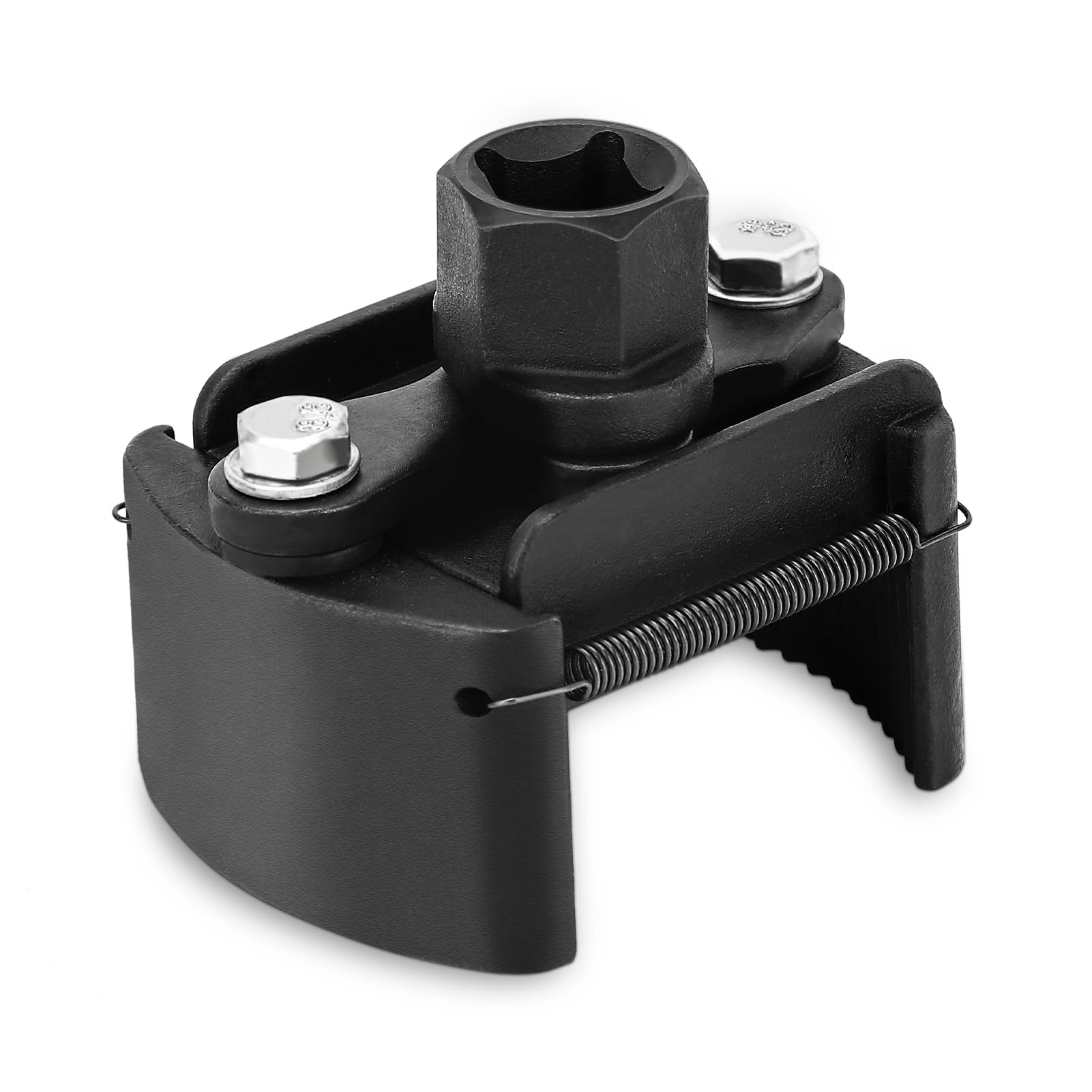 Keenso 60mm-80mm Adjustable Oil Filter Wrench, Universal Car Oil Filter Spanner Remover Tool with 2 Jaws