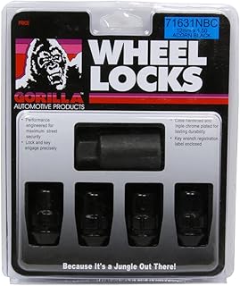 Gorilla Wheel Locks - Gloss Black for 1997-2019 C5, C6, C7, Z06, ZR1, Grand Sport Corvette (Wheel Locks ONLY)