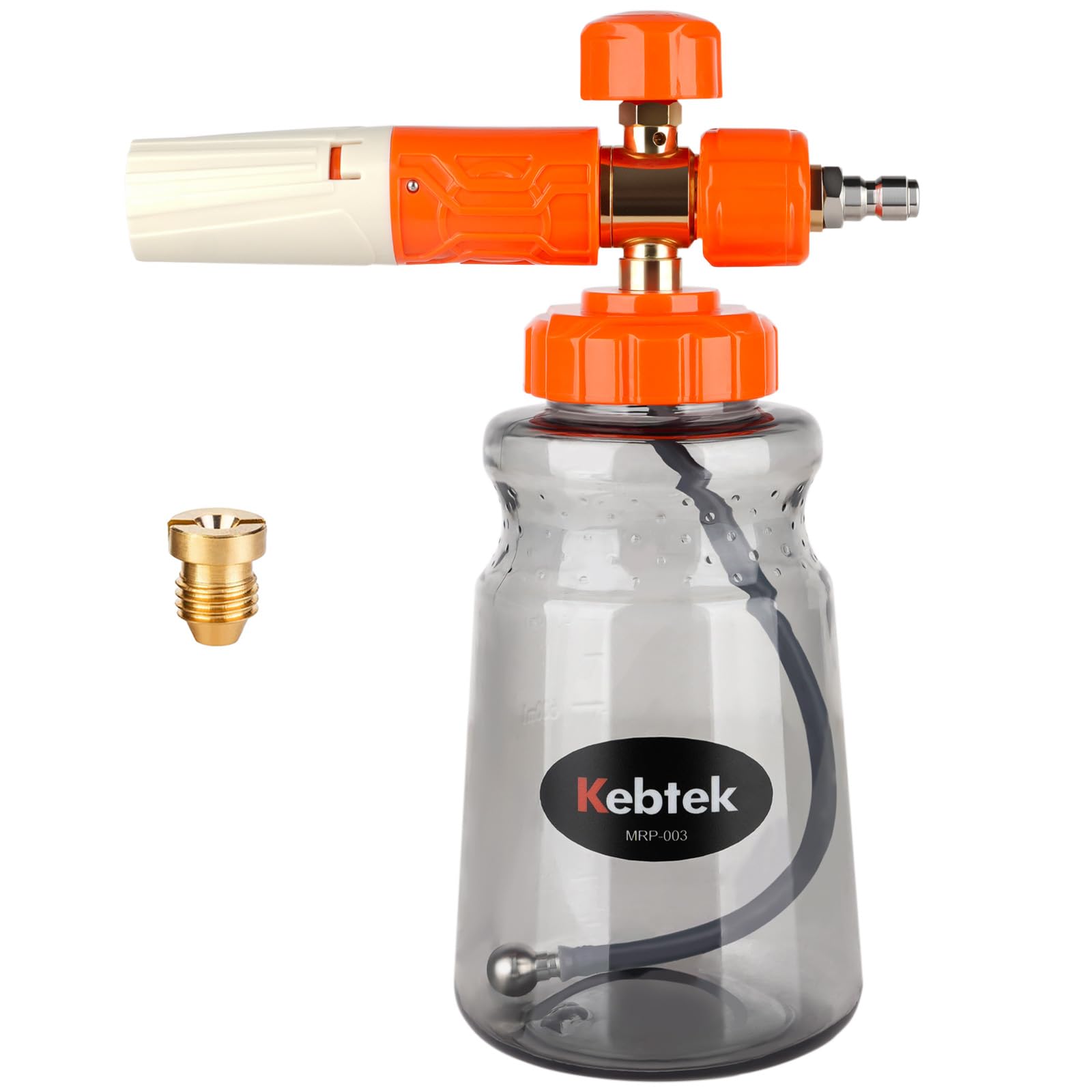 Amazon.co.jp: Kebtekショートガン用 洗車 フォームガン 1L 透明ボトル