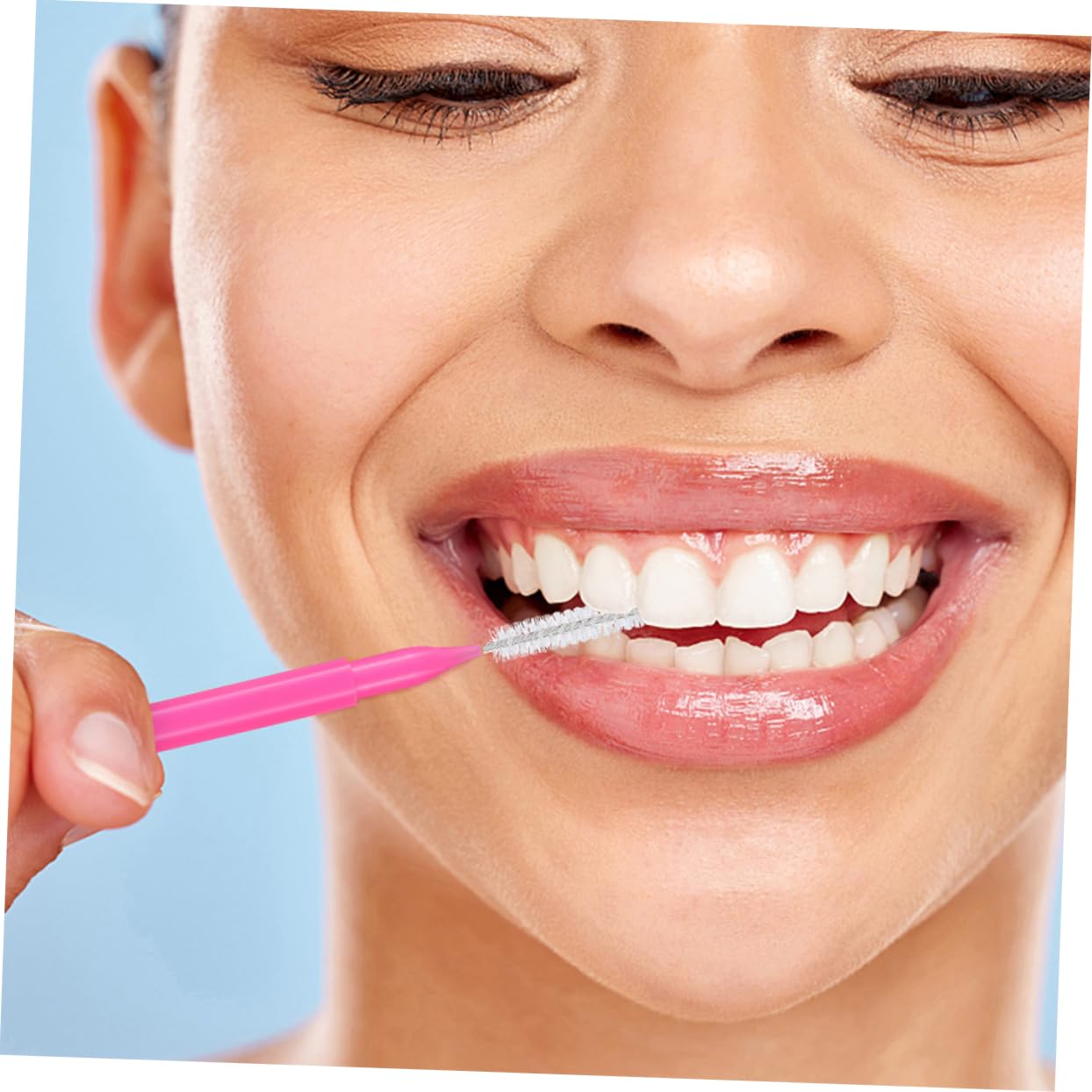 Gatuida 250pezzi Spazzolini Interdentali Portatili Per Pulizia Denti Igiene Orale Per Apparecchi Ortodontici e Denti Sensibili Vivaci Arancione