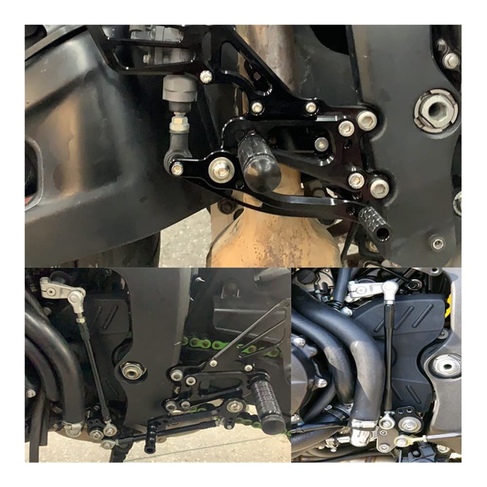 Motorachterrempedaal Voetsteun, CNC Aluminium Zilveren