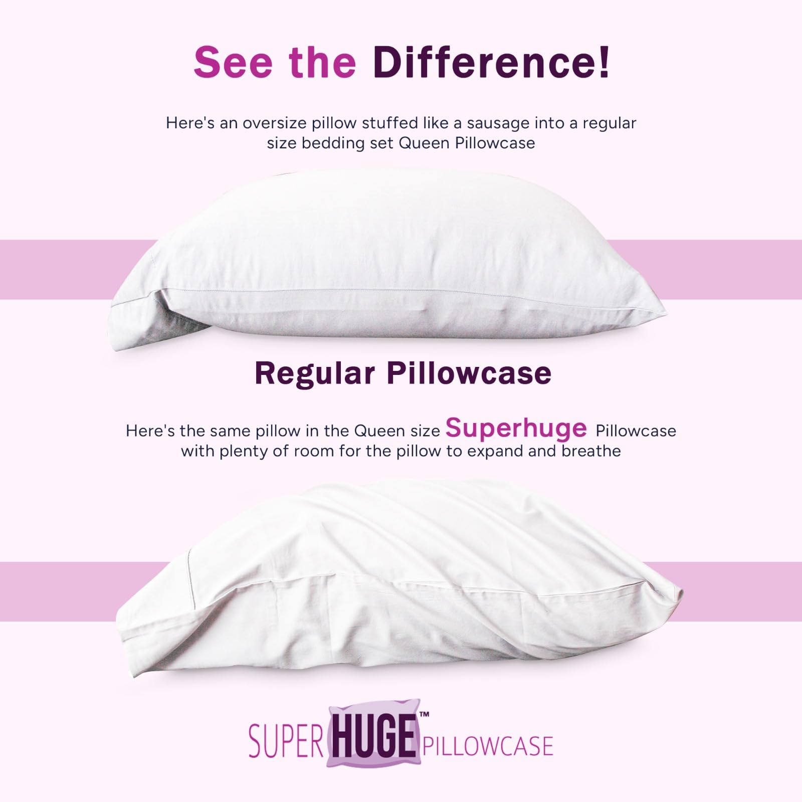 Superenorme Funda de Almohada – Queen 2-Pack Blanco