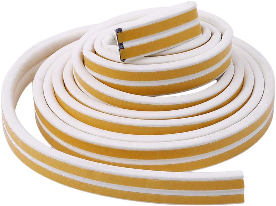 Sevenfly Keeping Fun Indoor Weather Stripping,Self Adhesive Foam Window Seal Strip for Doors and Windows Soundproofing Weatherstrip Gap Blocker(White)