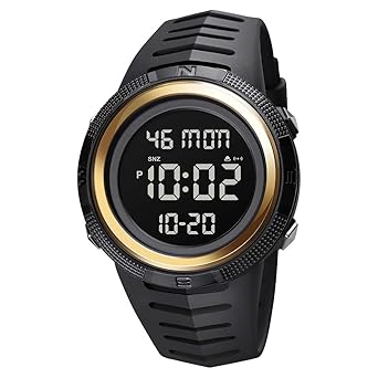 SKMEI Mens Digital Sports Watch 50m Waterproof LED Military Multifunction Smart Watch Stopwatch Countdown Auto Date Alarm